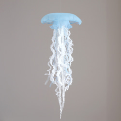 クラゲのモビール [ size:M / Blue ] (1pc) ｜北欧 インテリア 雑貨 アート 2枚目の画像