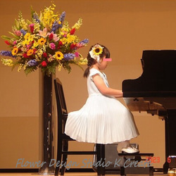 浴衣髪飾りに♡夏の向日葵とピンクのお花のヘアクリップ 　向日葵　おでかけ　浴衣　ひまわり　髪飾り 12枚目の画像