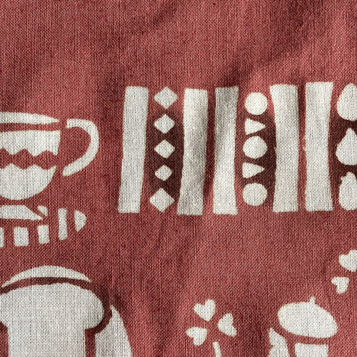 柿渋染め手ぬぐい パンを焼くひと 、求めるひと ハンカチ・手ぬぐい