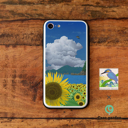玻璃殼海夏向日葵強化玻璃iPhone殼iphone13/12/11/SE2/XR 第1張的照片