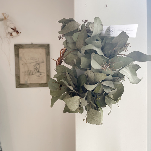 ドライフラワーアレンジメント、ユーカリ、ポポラスベリー、クリスマス