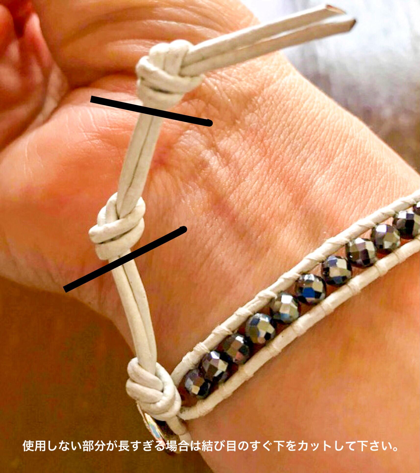 明るめサファイアのラップブレスレット