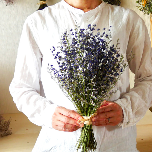 北海道おかむらさきラベンダースワッグ花束リモニウム入りドライ