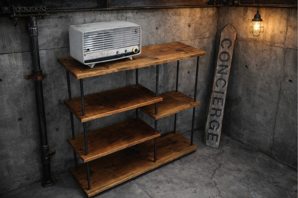 ♦️販売再開♢変則5段ラック♢ インダストリアル・ 棚 ・ シェルフ