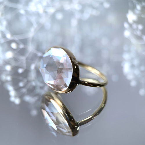 ローズカット　リング 限定1本 K18YG ピンクダイヤモンド ローズカットダイヤモンド リング