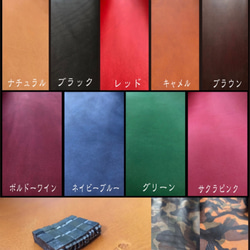 沖縄の織物とイタリアレザーの二つ折りキーケース　ブラック×グリーン　（織物シリーズ） 6枚目の画像