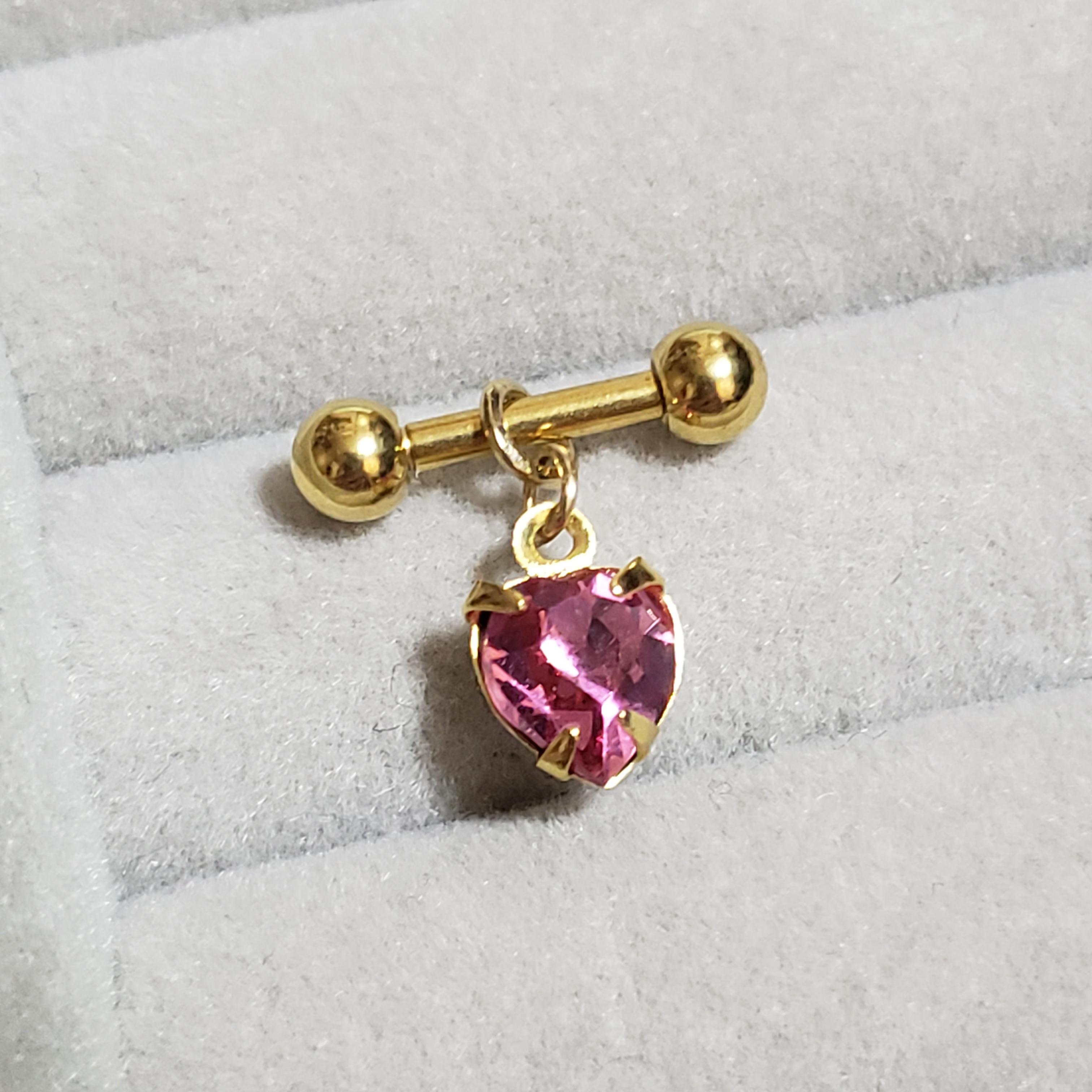 即発】ハート＆星のクリスタル♡スーパーお目立ちCCピアス セール】HEART STAR☆ PIERCE EARRINGS（ピアス（両耳用