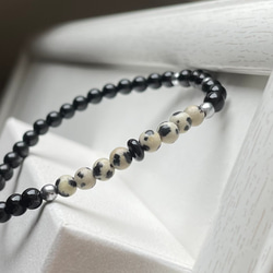 14kgf オパールとタンザナイトのブレスレット◝✩小粒♡ スーパーセブン タンザナイト クンツァイト ブラックオニキス