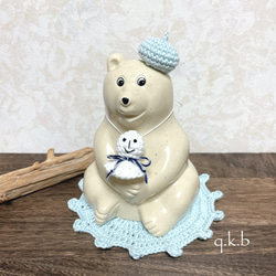 しろくま貯金箱＊梅雨コーデ