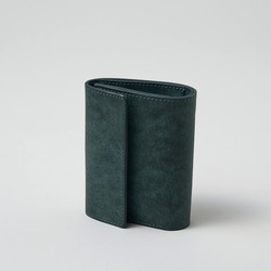 スタンダードな二つ折り財布 / Folded Wallet *BLUE GREEN (左利き用) 1枚目の画像