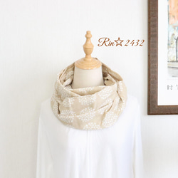 ダブルガーゼ◇2重巻きスヌード◇ハンドメイド 受注制作☆杢調3色展開のダブルガーゼふんわりスヌード（ダブル