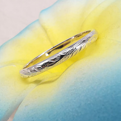 ハワイアンジュエリー  指が細く綺麗に見える極細スリム2mm  ハワイアンジュエリー リング  ピンキーリング 6枚目の画像
