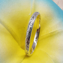 ハワイアンジュエリー  指が細く綺麗に見える極細スリム2mm  ハワイアンジュエリー リング  ピンキーリング 3枚目の画像