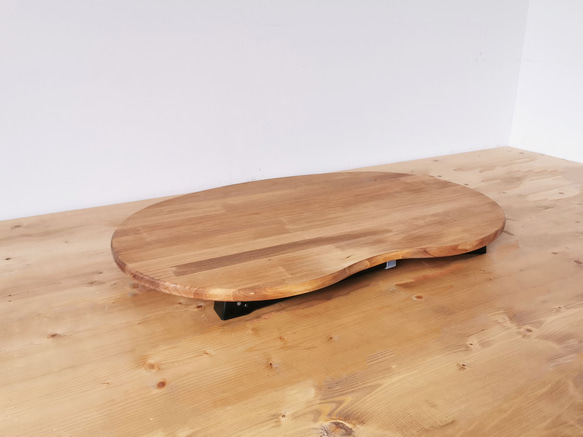 折りたたみローテーブル そら豆 【Sサイズ】 / 天然木 / カワイイ / リビング 子供 / 完成品 4枚目の画像