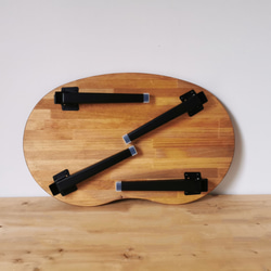 折りたたみローテーブル そら豆 【Sサイズ】 / 天然木 / カワイイ / リビング 子供 / 完成品 5枚目の画像