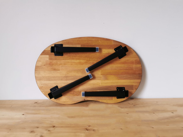 折りたたみローテーブル そら豆 【Sサイズ】 / 天然木 / カワイイ / リビング 子供 / 完成品 5枚目の画像