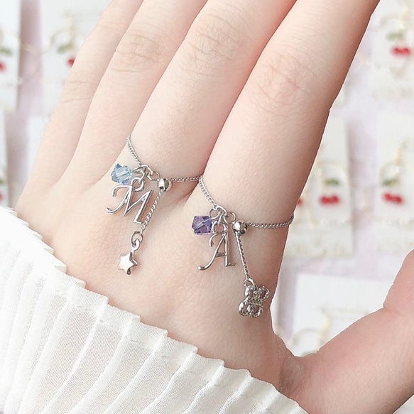 アルファベットチャーム♡（プラチナ)15個で580円 - メルカリ