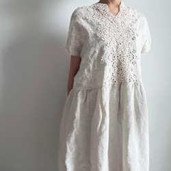 Vネックレースワンピース(生成) 5枚目の画像