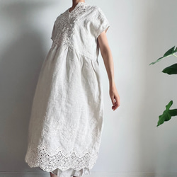 Vネックレースワンピース(生成) 11枚目の画像