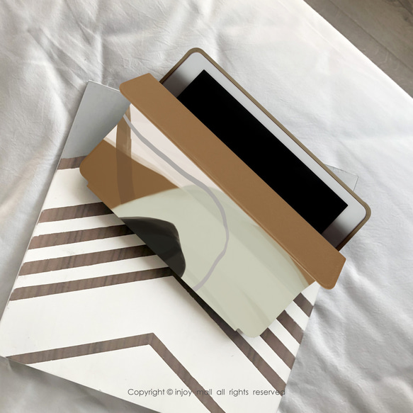 iPad case 12.9/Air4/iPad 9/mini 5 系列Smart cover皮革平板保護套 午茶時光 第15張的照片