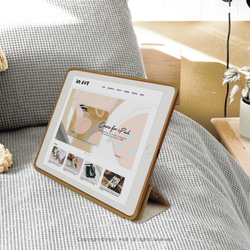 iPad case 12.9/Air4/iPad 9/mini 5 系列Smart cover皮革平板保護套 午茶時光 第13張的照片