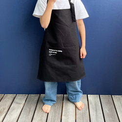 【全9色/130-150】ひとりで着れるシンプルなキッズエプロン　子供エプロン　三角巾　巾着袋 10枚目の画像