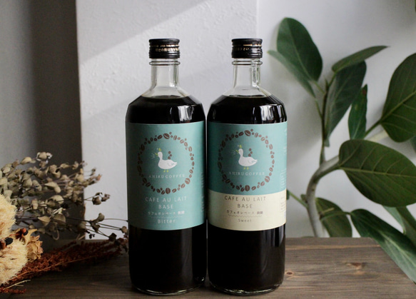 あひる珈琲のカフェオレベース 2本セット 2枚目の画像