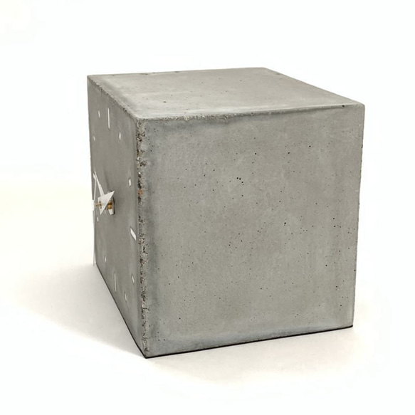 キューブ時計C-type コンクリート製　-コンクリート/モルタル/セメント雑貨- 6枚目の画像