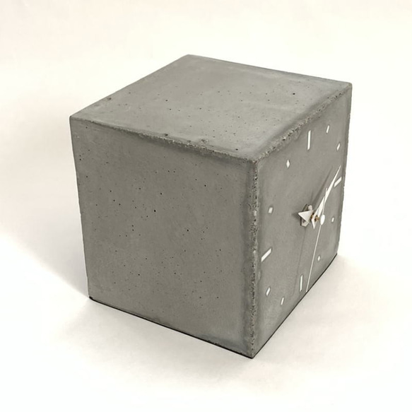 キューブ時計C-type コンクリート製　-コンクリート/モルタル/セメント雑貨- 5枚目の画像
