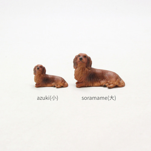 ち*♪様 木彫り　ダックスフント(レッド) ダックスフント レッド キーホルダー | Haniibaaz