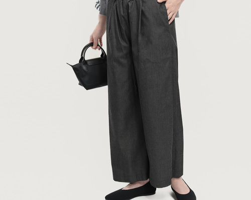 向日葵様❤︎LAVA SUKALA エンボスリーフ　ワイドパンツ　ブラック　L 岡山デニム 頼れる黒 ワイドパンツ ○VIOLA-WP○ キュロット・ワイド