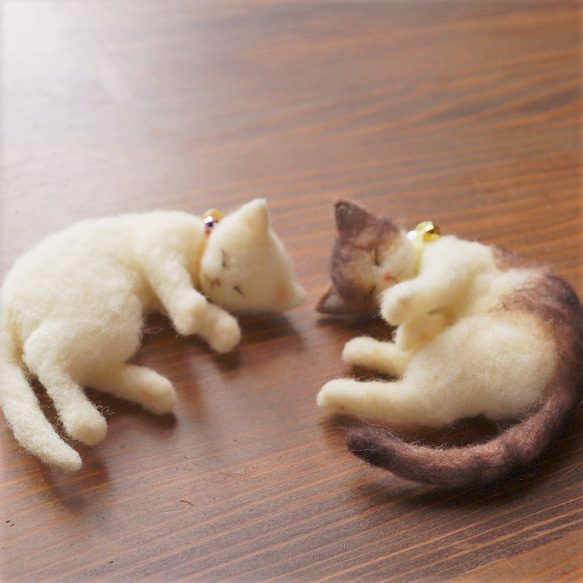 なかよし猫グラタン★リングピローにも○15.5cm 5枚目の画像