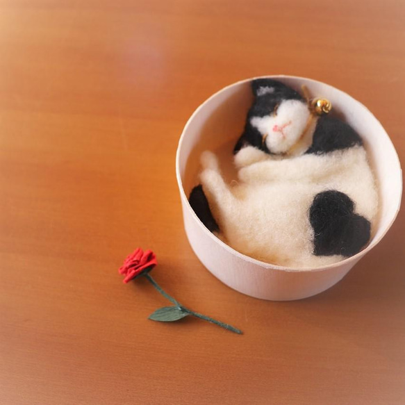 小箱ねこ◆和紙ばら　ぱんだ♥　Φ10cm★全国発送一律４００円 1枚目の画像