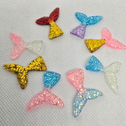 Mermaid Tail◎キラキラレジンのマーメイドテイルパーツ【8色】 1枚目の画像