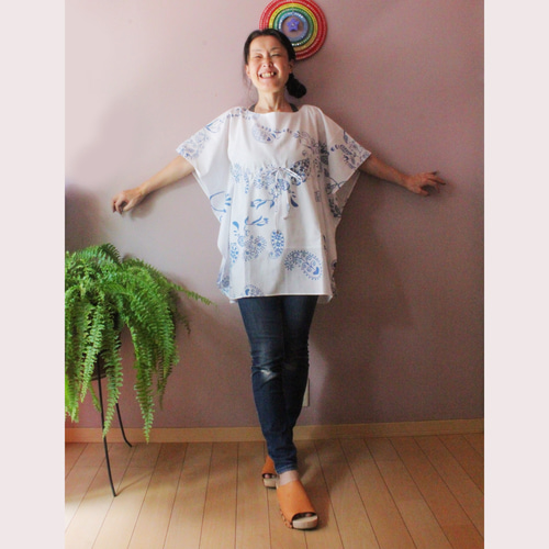 【SALE】bighug バタフライ ガーゼポンチョ★ストライプ bighug バタフライ ガーゼポンチョ☆ストライプ | iichi 日々の暮らし