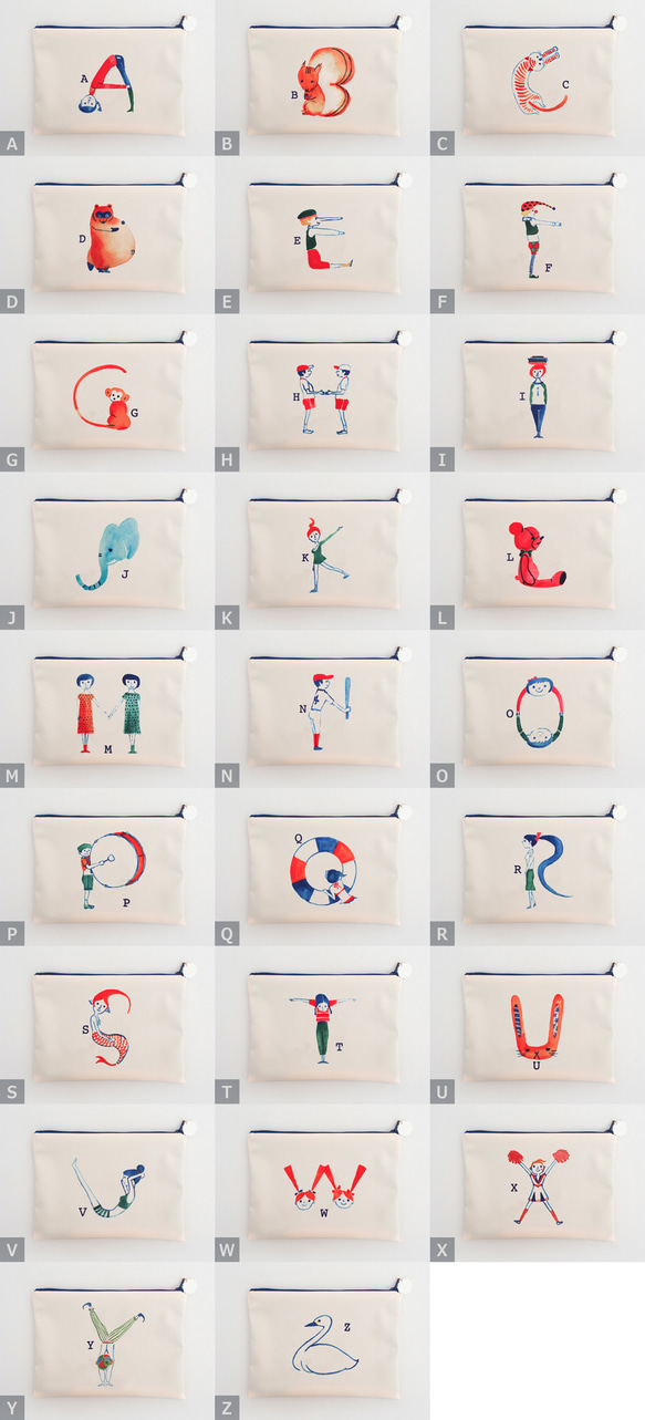 【廃盤品 セール!】ABCポーチ（Mサイズ） 2枚目の画像