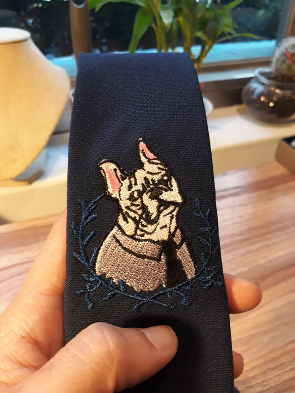 巴特先生-法鬥-刺繡-羊毛領帶-獨家設計款-Neckties 第4張的照片