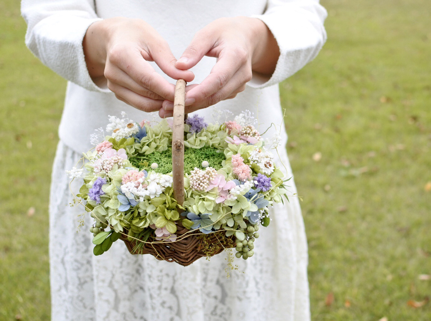 リングピローカゴ　大人ピンク