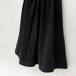 丈オーダー可 ワッシャーダブルガーゼのギャザースカート ブラック 大きい 小さいサイズ nunono-23 9枚目の画像