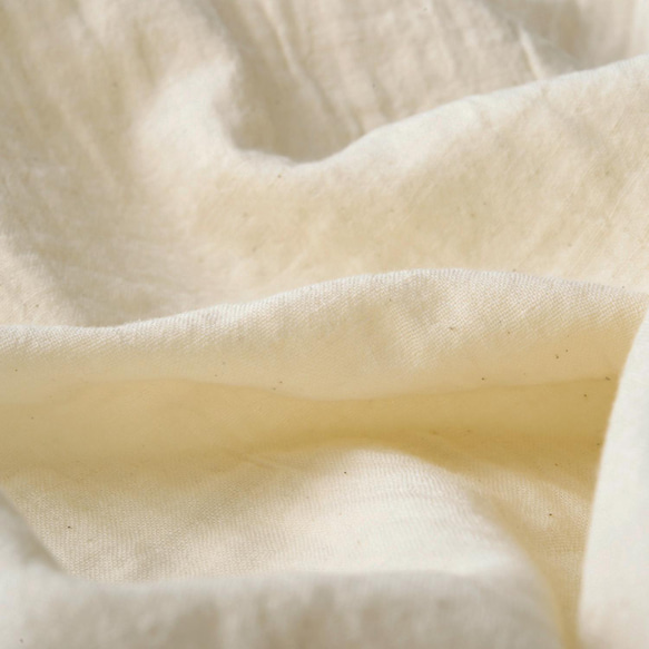 丈オーダー可 ワッシャーダブルガーゼのギャザースカート ミルキーホワイト 大きい 小さいサイズ nunono-23 12枚目の画像