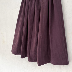 丈オーダー可 ワッシャーダブルガーゼのギャザースカート ダスティーパープル 大きい 小さいサイズ nunono-23 9枚目の画像