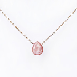 14KGF 40cm Necklace with  Pink Shell 第1張的照片