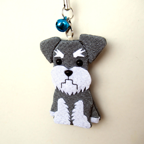 ミニチュアシュナウザーのストラップ 1 おもちゃ・ペット小物