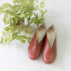 すぽっと履けて♪楽ちん♪♪幅広対応・Ⅴカット・大人ナチュラル・柔らか・フラットシューズ・105 7枚目の画像