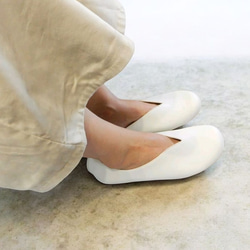 すぽっと履けて♪楽ちん♪♪幅広対応・Ⅴカット・大人ナチュラル・柔らか・フラットシューズ・105 11枚目の画像