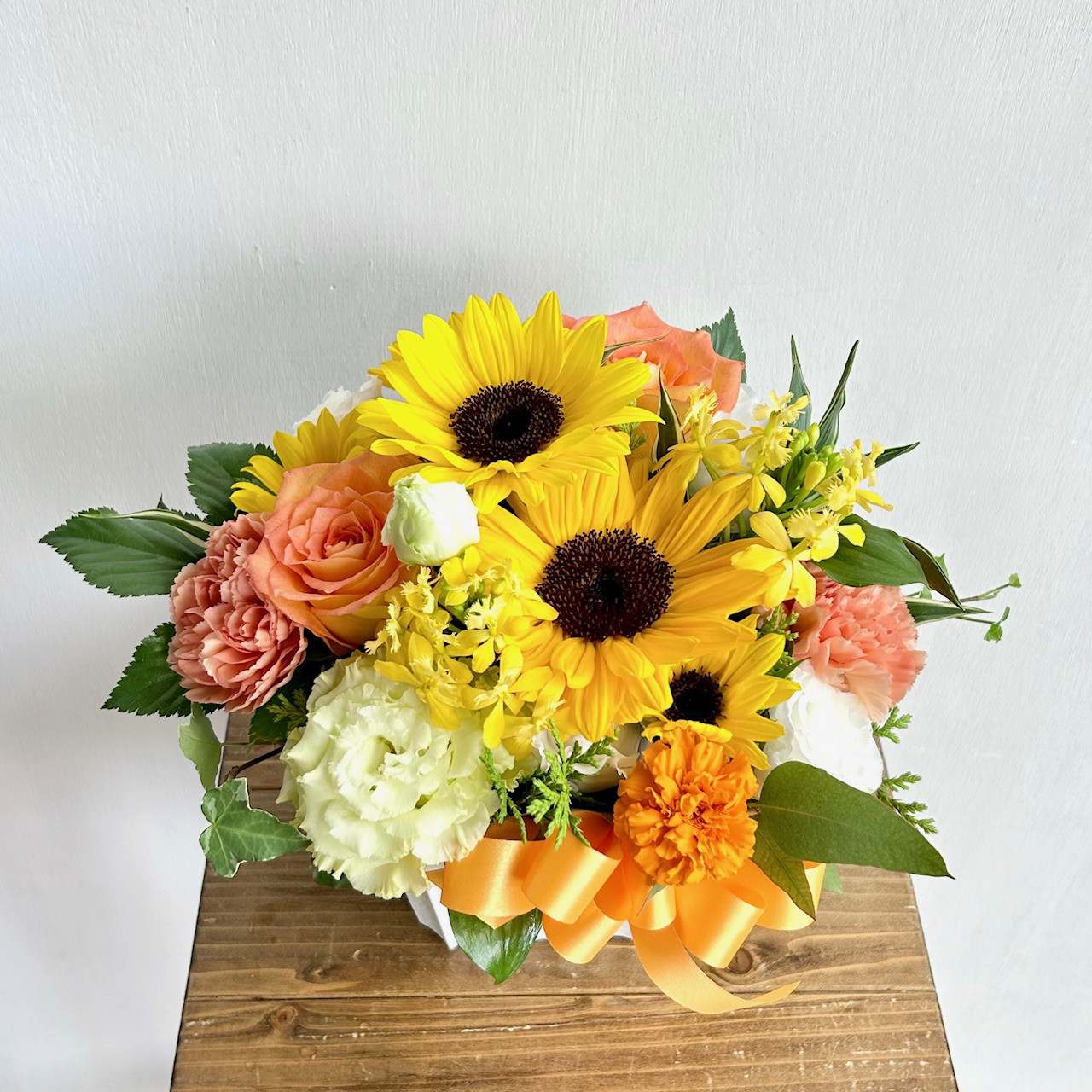 ひまわりのガーランド【ひまわり＊サンリッチオレンジ】ドライフラワー