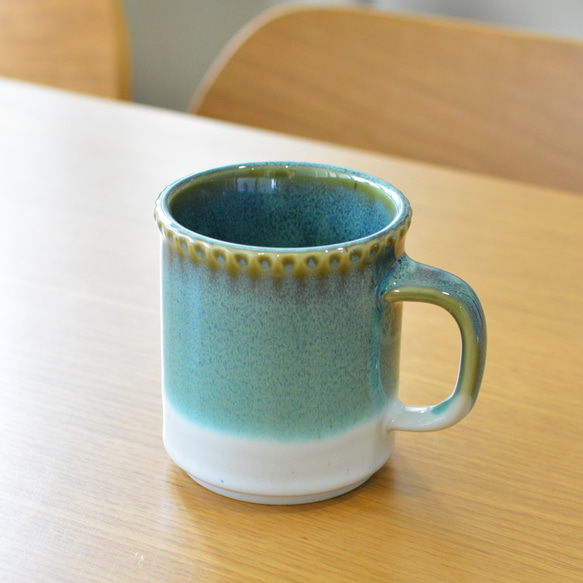 【在庫限り】Ridgeリッジ　マグカップ　グリーン　食洗機対応／0266427 1枚目の画像