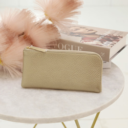 シャンパンゴールド】上品かつ高級感のある薄マチ軽量で大きく使えるL