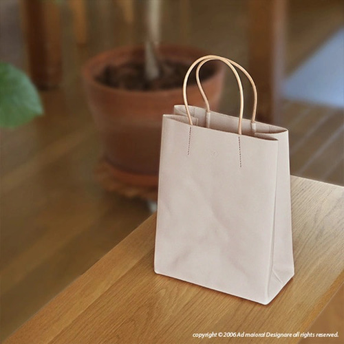 大人の革袋 S・ナチュラル トートバッグ Ad maiora! Designare