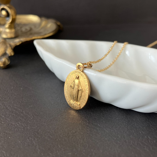 奇跡のメダイ　アンティーク　ペンダントヘッド(12) フランス奇跡のメダイ] necklace - carnelian ネックレス・ペンダント